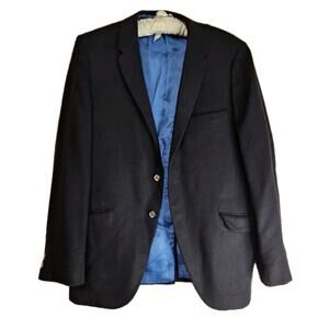 VTG 60s 70s Norm Thompson Blue Sport Coat Suit Jacket 100% Cashmere 40 Union USA